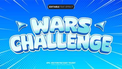 Wall Mural - war challenge editable text effect