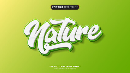 Wall Mural - nature editable text effect