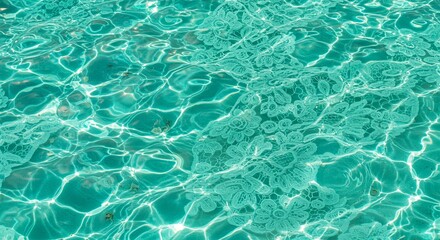 Poster - The water is clear and calm, with a few ripples on the surface