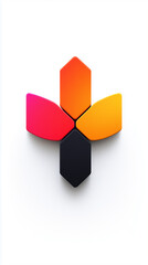 Wall Mural - logo, background with geometric shapes