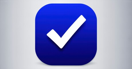 professional navy blue and white test automation framework app icon with checkmark and script realis