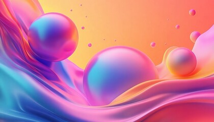 Poster - Dynamic Fluid Abstract Geometry with Sporty Patterns and Vibrant Liquid Swirls