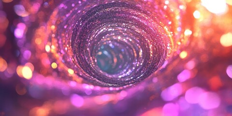 Wall Mural - abstract colorful vortex of swirling shimmering lights and colors