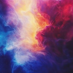 Wall Mural - a vibrant and colorful artistic depiction of a cosmic nebula