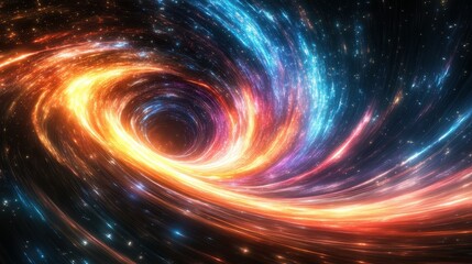 Wall Mural - an abstract digital art image of a celestial swirling vortex