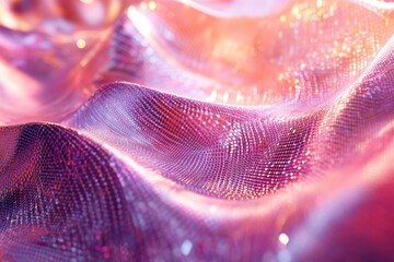 Wall Mural - abstract close up of reflective pink and purple fabric