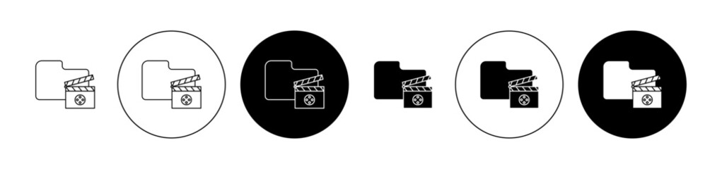Scenario icon editable vector set