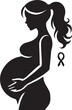 © Vector The King 1.0 - silhouette of pregnant woman vector, woman silhouette vector, glass of woman vector isolated on white background