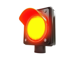 Wall Mural - 3D Avalanche Warning Signal Light isolated, PNG