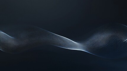 Wall Mural - abstract wave, digital, dark, background, flowing, design, presentation, tech