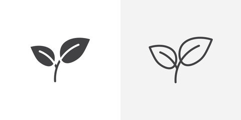 Wall Mural - leaf icon set. vectors for apps and website designs
