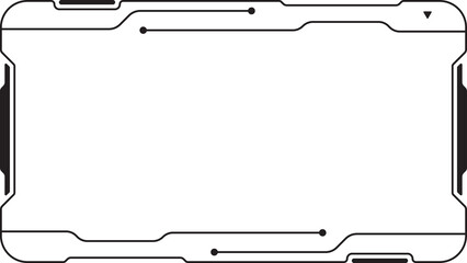 Wall Mural - modern frame technology futuristic interface hud design with a frame and line-based details