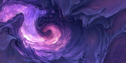 Wall Mural - Abstract swirling purple and pink forms create a vivid illustration