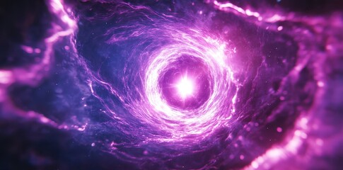 Wall Mural - A vivid spiral of cosmic nebulae emitting bright radiant light