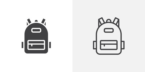 Wall Mural - backpack vector icon symbol. illustration sign collection.