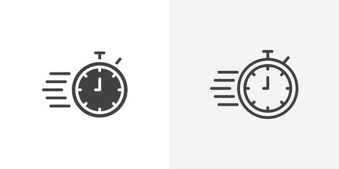 Wall Mural - time fast vector icon symbol. illustration sign collection.