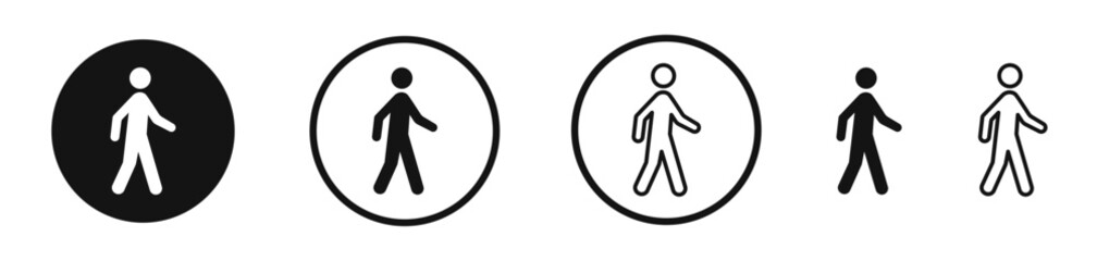Wall Mural - person walking icon set. vector icons for apps and website ui design