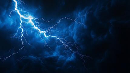Concept background Digital Technology. Cybersecurity data protection has binary fractal lightning code. dark blue background.