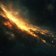 Wall Mural - A vibrant celestial galaxy filled with stars and luminous energy