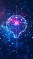 Fototapete - Abstract Networked Lightbulb Representing Cloud Computing Innovation