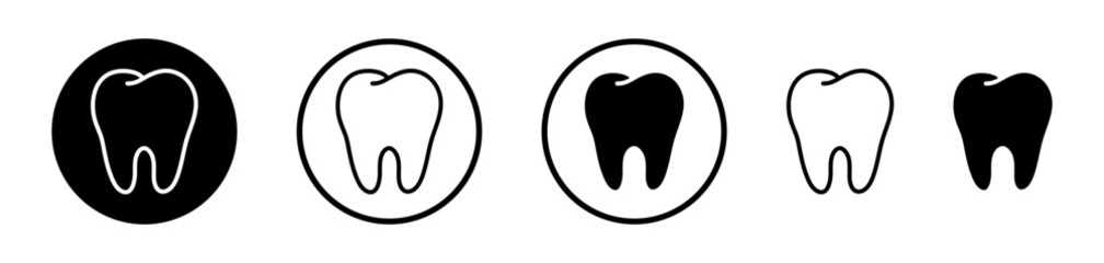 Wall Mural - tooth vector icon symbol. illustration sign collection.