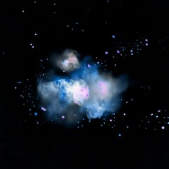 Wall Mural - abstract cosmic explosion animation isolated asset, transparent 4k video, alpha channel, prores 4444