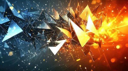 Wall Mural - abstract image of geometric shapes in contrasting colors and forms
