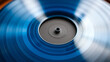 © Jessica - Close up shot of a blue vinyl record The surface of a vintage vinyl record Shallow depth of field. with copy space image. Place for adding text or design