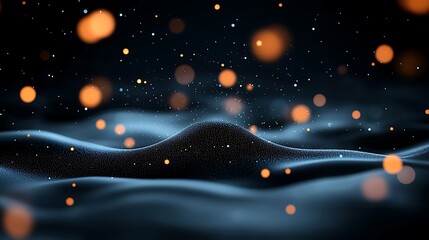 Wall Mural - abstract bokeh light particles on dark background