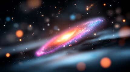 Wall Mural - vibrant nebula swirling in the vastness of space