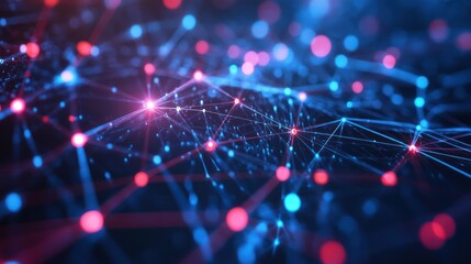 Global network connections, digital data flow, abstract background, tech presentation