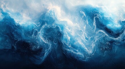 abstract swirling celestial waves, cosmic ocean, nebula background