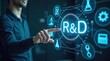 © Horizen - Research and development concept with futuristic technology interface and holographic display