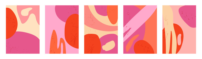 Set of vector abstract liquid backgrounds with textures. Trendy creative background design.