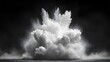 © 윤상필 - 검은 배경 위의 흰색 연기 폭발 AI 생성