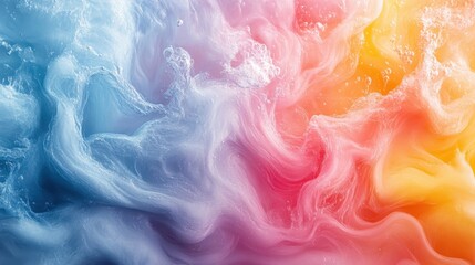 Leinwandbilder - Colorful swirling water creating a captivating abstract artwork in vibrant hues during daylight