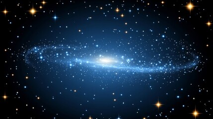 Wall Mural - stunning spiral galaxy in deep space
