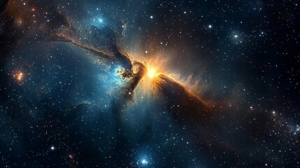 Wall Mural - awe-inspiring cosmic nebula display