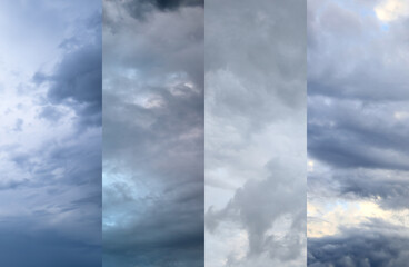 Wall Mural - sky in time of day, collage of different photos
