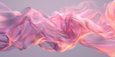 Wall Mural - a delicate abstract background with smooth, fluid pink waves