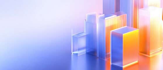 Wall Mural - Abstract Geometric Shapes in Gradient Colors