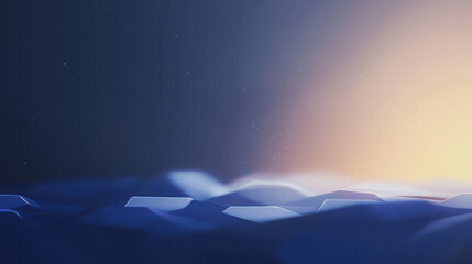 Wall Mural - Abstract Blue and Yellow Waveforms