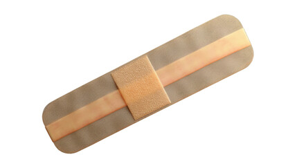 a detailed bandage: a close-up shot of a neatly positioned bandage, symbolizing first aid, healing a