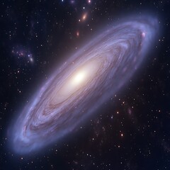 Wall Mural - spiral galaxy rotating in deep space, cosmic background, science education