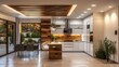 © ทองคูณ สิทธิศักดิ์ - Modern Bright Kitchen with Wooden Accents and Open Concept Design