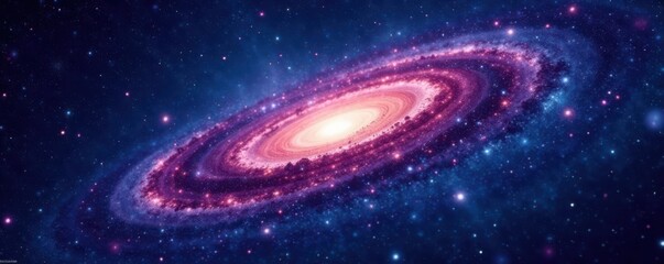 Swirling Milky Way Galaxy with Vibrant Stars and Dust , space dust, astronomy