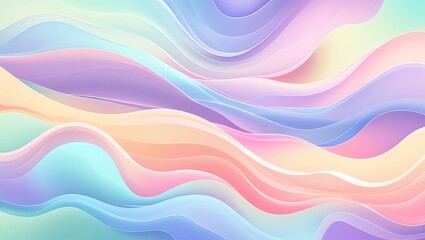 Wall Mural - pastel wave abstract background: dreamy, serene, and colorful swirls