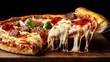 © Narongsag - Delicious Chicago Deep Dish Pizza with Melted Cheese   Pepperoni