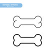 © Strike009 - Bone for pet dog Icon Design Symbol Vector Editable Stroke