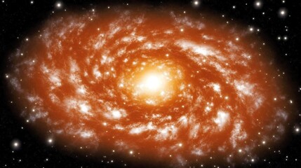 Wall Mural - an artistic rendering of a swirling galaxy in deep space